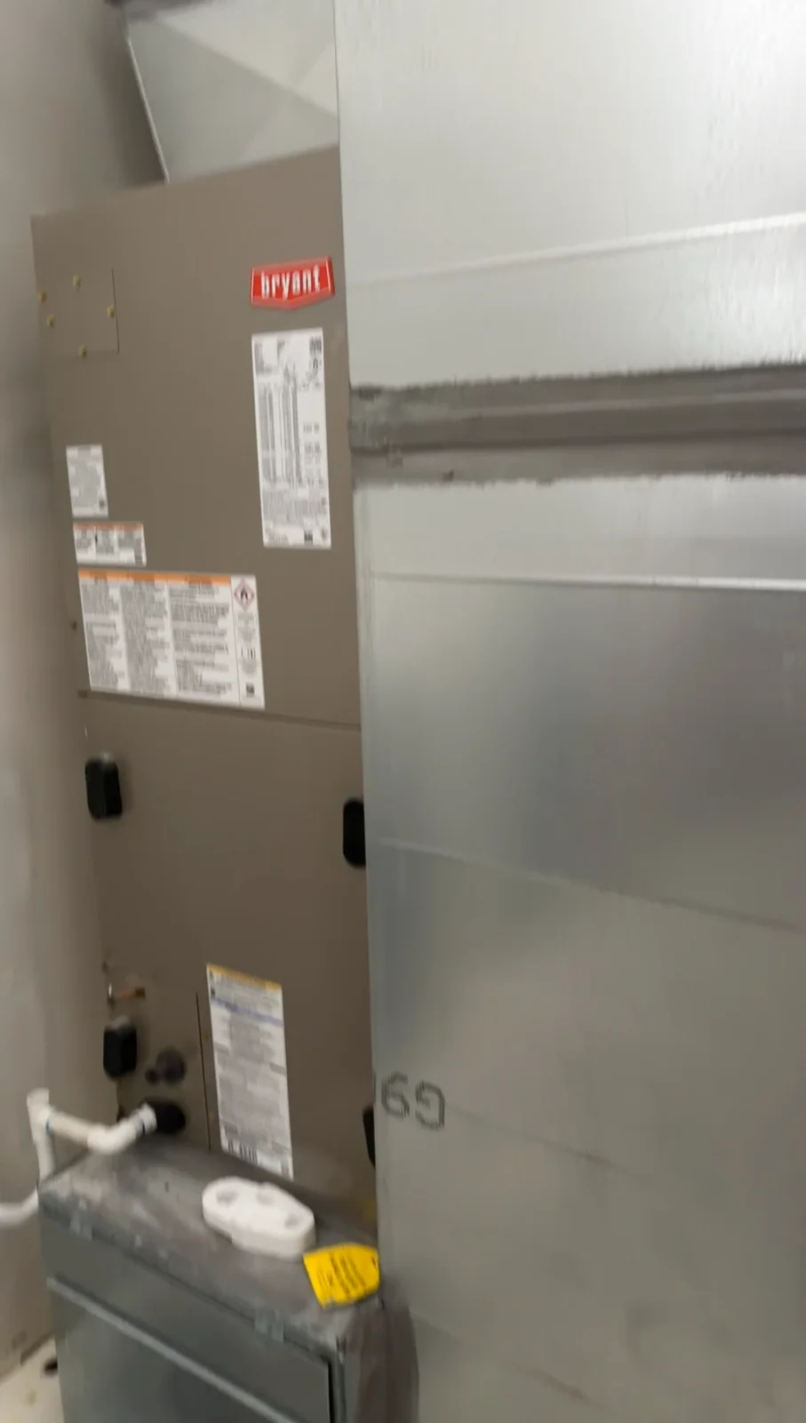 Commercial HVAC ductwork rough-in on a DFCM state project in American Fork, Utah